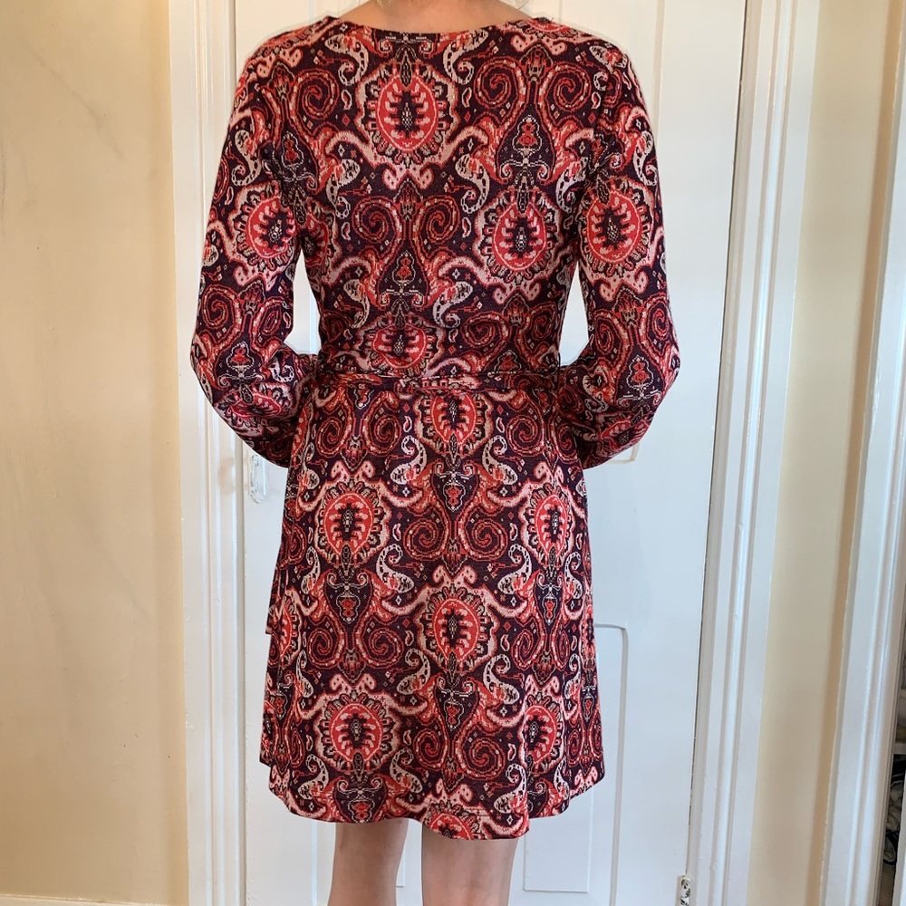 Anthro Belted Paisley Fit & Flare Knit Dress - Picture 10 of 16
